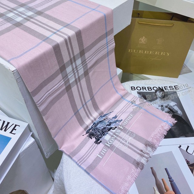 Burberry經典寬格混紡大規格披肩經典格子披肩圍巾 巴寶莉2021新款女士棉絨圍巾  mmj1319